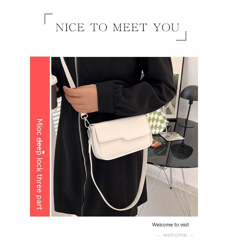 MOs Niche Baguette Bag Korean Style Simple Underarm Shoulder Bag