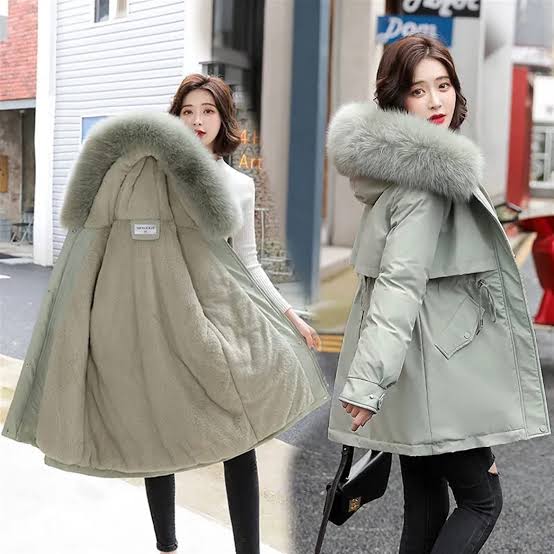 Mos Winter Jacket Slim with Fur Collar Warm Snow Wear Padded Clothes